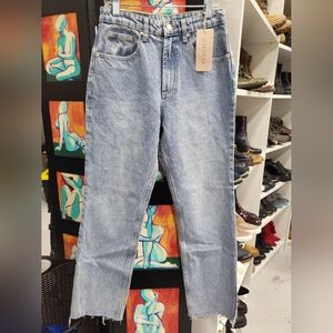 Esqualo Denim High Rise Raw Hem